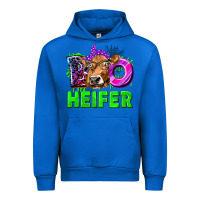 Cobalt Boo Heifer Cow Urban Hoodie - texasbilliewilder