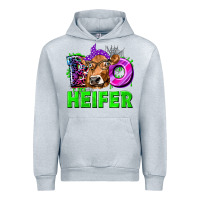 Heather Grey Boo Heifer Cow Urban Hoodie - texasbilliewilder