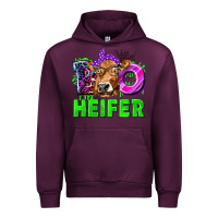 Mauve Wine Boo Heifer Cow Urban Hoodie - texasbilliewilder
