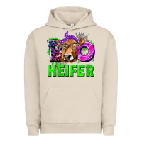 Pigment French Oak Boo Heifer Cow Urban Hoodie - texasbilliewilder