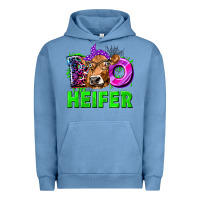Pigment Pebble Blue Boo Heifer Cow Urban Hoodie - texasbilliewilder