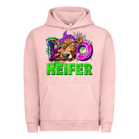 Pigment Salmon Boo Heifer Cow Urban Hoodie - texasbilliewilder