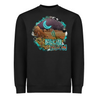 Black neon moon Heavyweight Sweatshirt - SublimationCraftShop