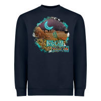 Navy neon moon Heavyweight Sweatshirt - SublimationCraftShop