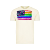 Vintage Arctic american flag and lgbt flag  background Vintage Tee - HRA Design Shop