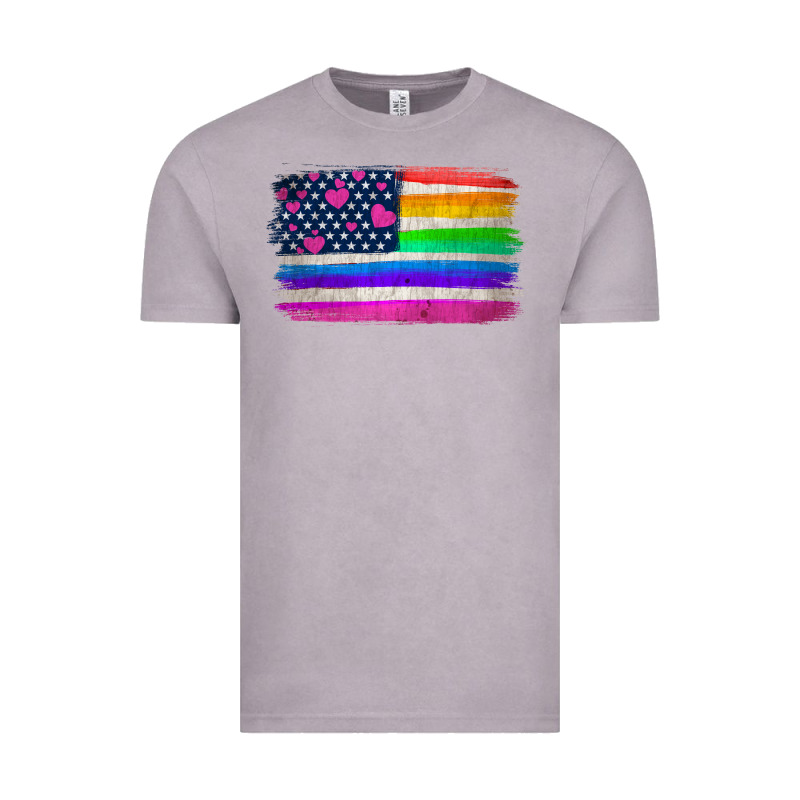 American Flag And Lgbt Flag  Background Vintage Tee by HRA Design Shop | Teevron