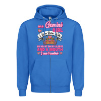 True Royal As A Gemini Girl I Was Born With My Heart On My Sleeve And A Mouth Zipper Hoodie - Jasminsmagicworld