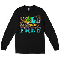 Black wild and free with cactus Long Sleeve Tee - AdoDesignShop