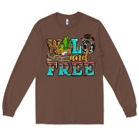 Chestnut wild and free with cactus Long Sleeve Tee - AdoDesignShop