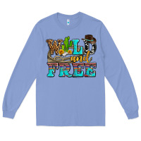 Colony Blue wild and free with cactus Long Sleeve Tee - AdoDesignShop