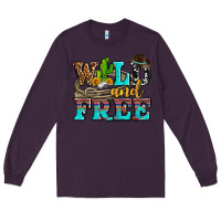 Plum wild and free with cactus Long Sleeve Tee - AdoDesignShop
