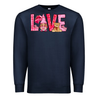 Navy love with gnome Premium Sweatshirt - NancyCooperArtShop