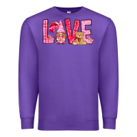 Purple love with gnome Premium Sweatshirt - NancyCooperArtShop