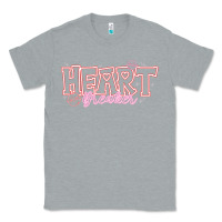 Heather Grey Heart Breaker Valentine Classic Tee - CowhideDigitalArt