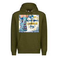 Army Green world down syndrome day Premium Hoodie - Artiststas