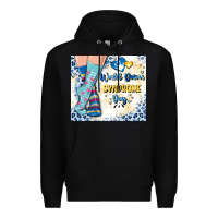 Black world down syndrome day Premium Hoodie - Artiststas