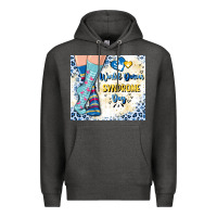 Charcoal Heather world down syndrome day Premium Hoodie - Artiststas