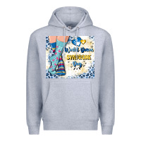 Heather Grey world down syndrome day Premium Hoodie - Artiststas