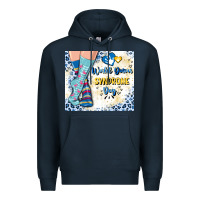 Navy world down syndrome day Premium Hoodie - Artiststas