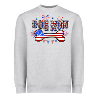 Heather Grey 4th of July Dog Mom Heavyweight Sweatshirt - CowGirlArtShop