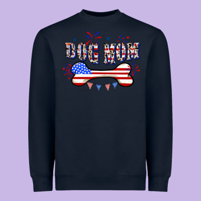 4th Of July Dog Mom Heavyweight Sweatshirt Designed By Cowgirlartshop