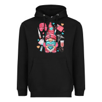 Black nurse with heart Heavyweight Hoodie - NancyCooperArtShop