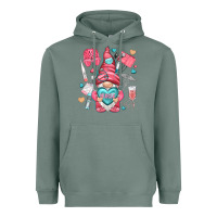 Sage nurse with heart Heavyweight Hoodie - NancyCooperArtShop