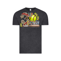 Vintage Black three up down softball Vintage Tee - RacoonDesign