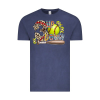 Vintage Denim three up down softball Vintage Tee - RacoonDesign
