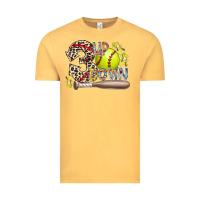 Vintage Mustard three up down softball Vintage Tee - RacoonDesign
