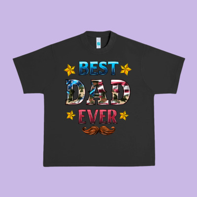 Best Dad Ever Urban Heavy Tee Designed By Hra Design Shop
