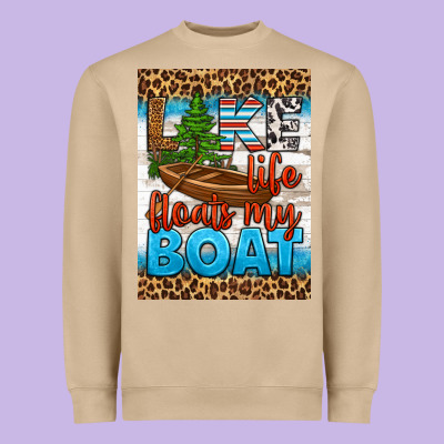 Lake Life Floats My Boat Air Freshener Heavyweight Sweatshirt Designed By Hra Design Shop