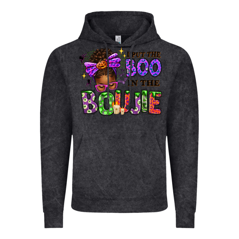 I Put The Boo In The Boujie Messy Bun Vintage Hoodie by texasbilliewilder | Teevron