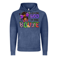 Vintage Denim I Put The Boo In The Boujie Messy Bun Vintage Hoodie - texasbilliewilder