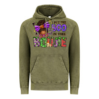 Vintage Olive I Put The Boo In The Boujie Messy Bun Vintage Hoodie - texasbilliewilder