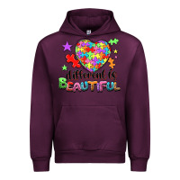 Mauve Wine different is beautiful Urban Hoodie - NancyCooperArtShop