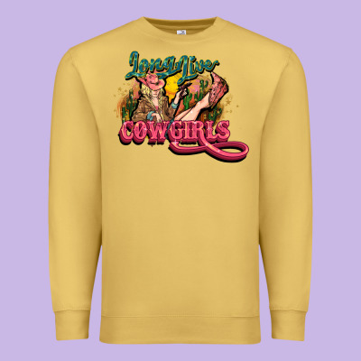 Long Live Cowgirls Premium Sweatshirt Designed By Nancycooperartshop