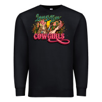 Black long live cowgirls Premium Sweatshirt - NancyCooperArtShop