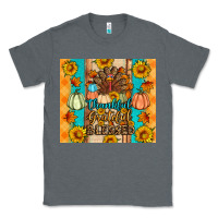 Charcoal Heather Thankful grateful blessed Classic Tee - Artiststas