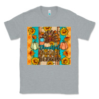 Heather Grey Thankful grateful blessed Classic Tee - Artiststas