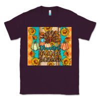 Plum Thankful grateful blessed Classic Tee - Artiststas