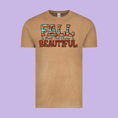 Fall Is Proof That Change Is Beautiful Vintage Tee Designed By Cowhidedigitalart