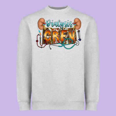 Dialysis Crew Heavyweight Sweatshirt Designed By Cowhidedigitalart