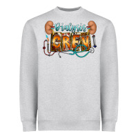 Heather Grey dialysis crew Heavyweight Sweatshirt - CowhideDigitalArt