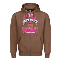 Chestnut As A Leo Girl I Was Born With My Heart On My Sleeve And A Mouth Zipper Hoodie - Jasminsmagicworld