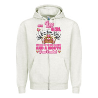 Oatmeal Heather As A Leo Girl I Was Born With My Heart On My Sleeve And A Mouth Zipper Hoodie - Jasminsmagicworld
