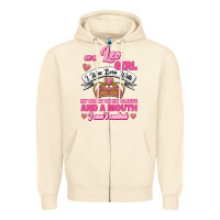 Sandshell As A Leo Girl I Was Born With My Heart On My Sleeve And A Mouth Zipper Hoodie - Jasminsmagicworld
