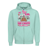 Seafoam As A Leo Girl I Was Born With My Heart On My Sleeve And A Mouth Zipper Hoodie - Jasminsmagicworld