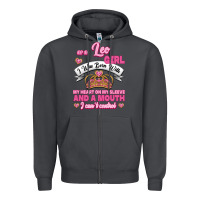 Smoke As A Leo Girl I Was Born With My Heart On My Sleeve And A Mouth Zipper Hoodie - Jasminsmagicworld