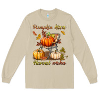 Mushroom pumpkin kisses harvest wishes Long Sleeve Tee - BundleAndBundleShop